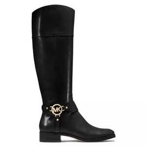 MICHAEL Michael Kors Women's Black Leather Tall Riding Boots